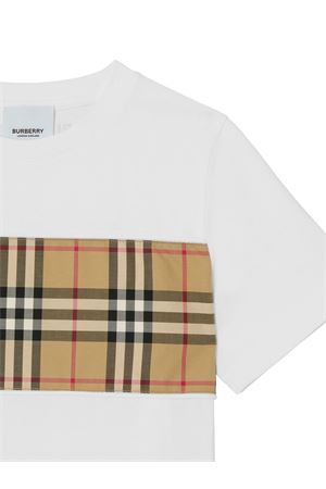 T-shirt in cotone bianco BURBERRY KIDS | 8064783A1464